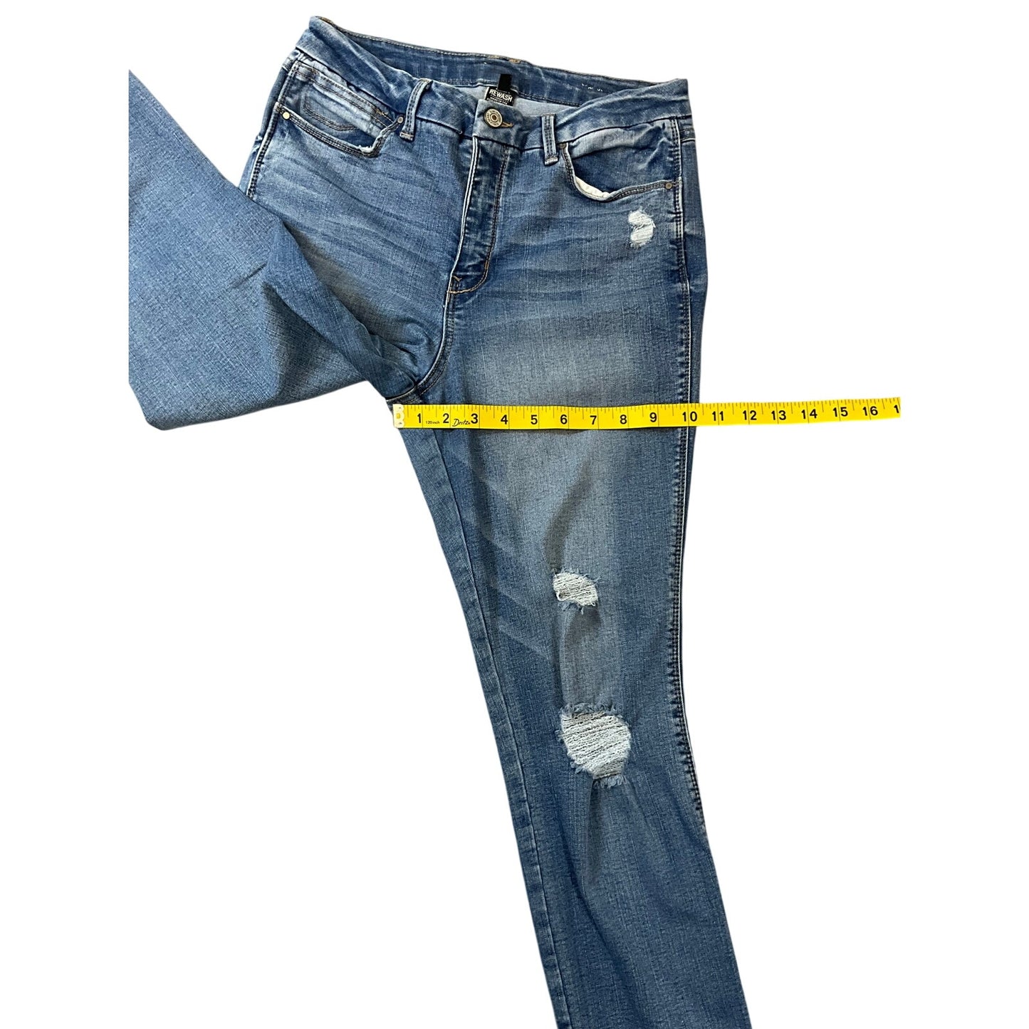 Rewash Women’s Distressed Skinny Jeans Y2K Stretch Denim Size 9/29