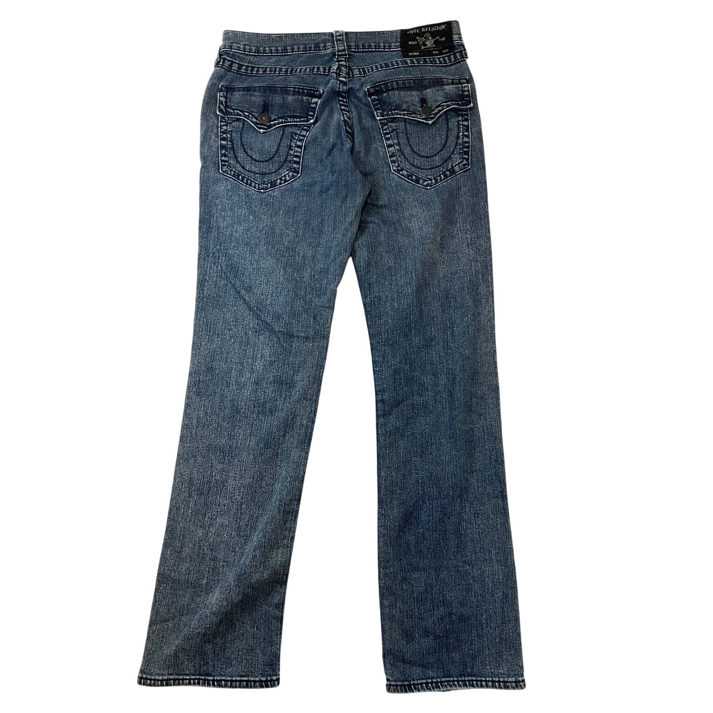 True Religion Men’s Ricky Straight Jeans Size 31 Blue Acid Wash