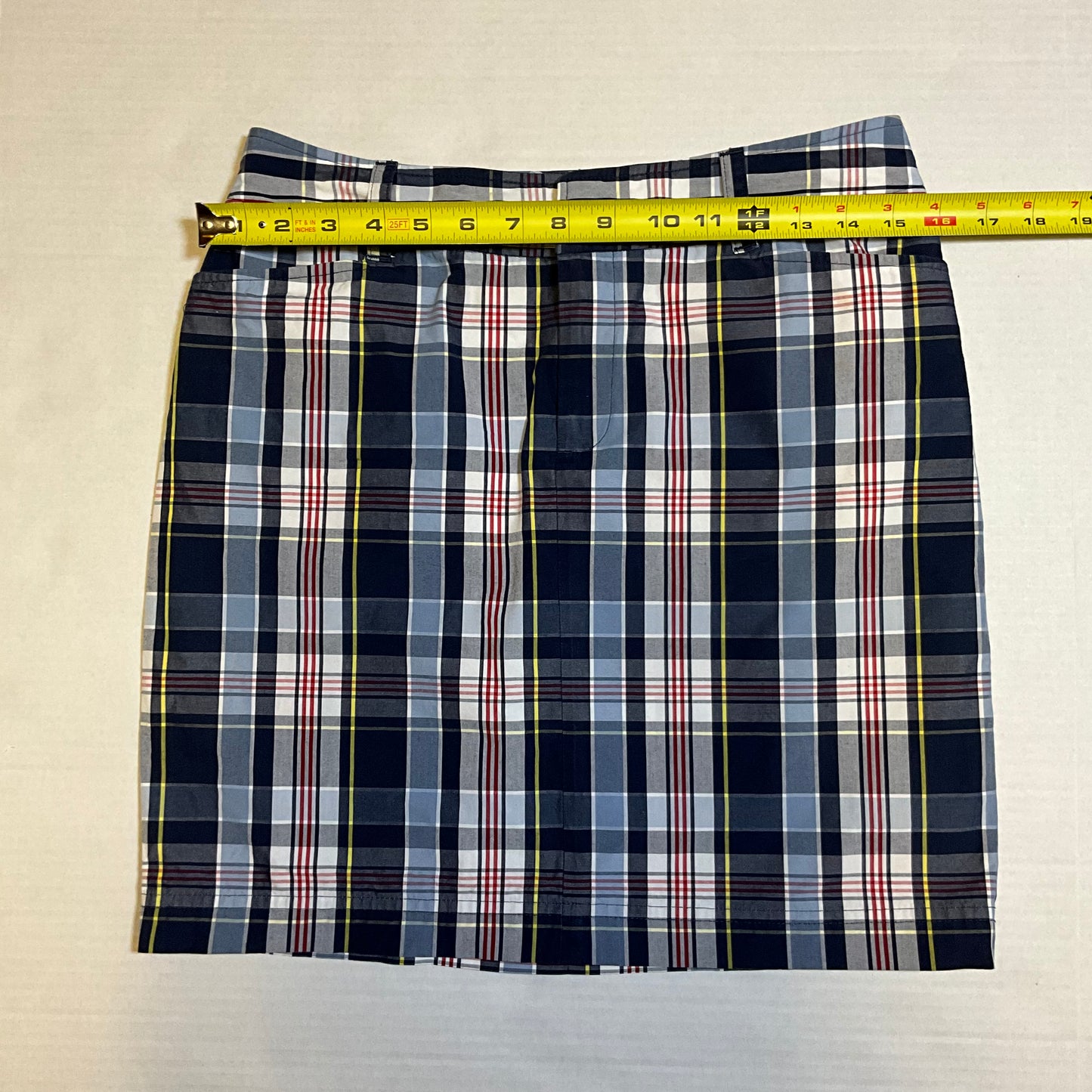 Chaps Women's Blue Plaid Mini Skirt