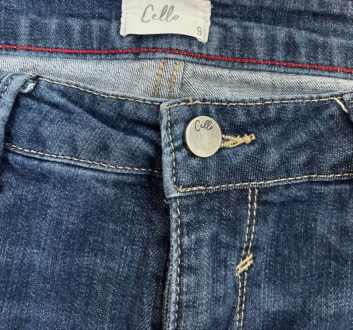 Cello Jeans Women's Distressed Blue Jeans Size  9