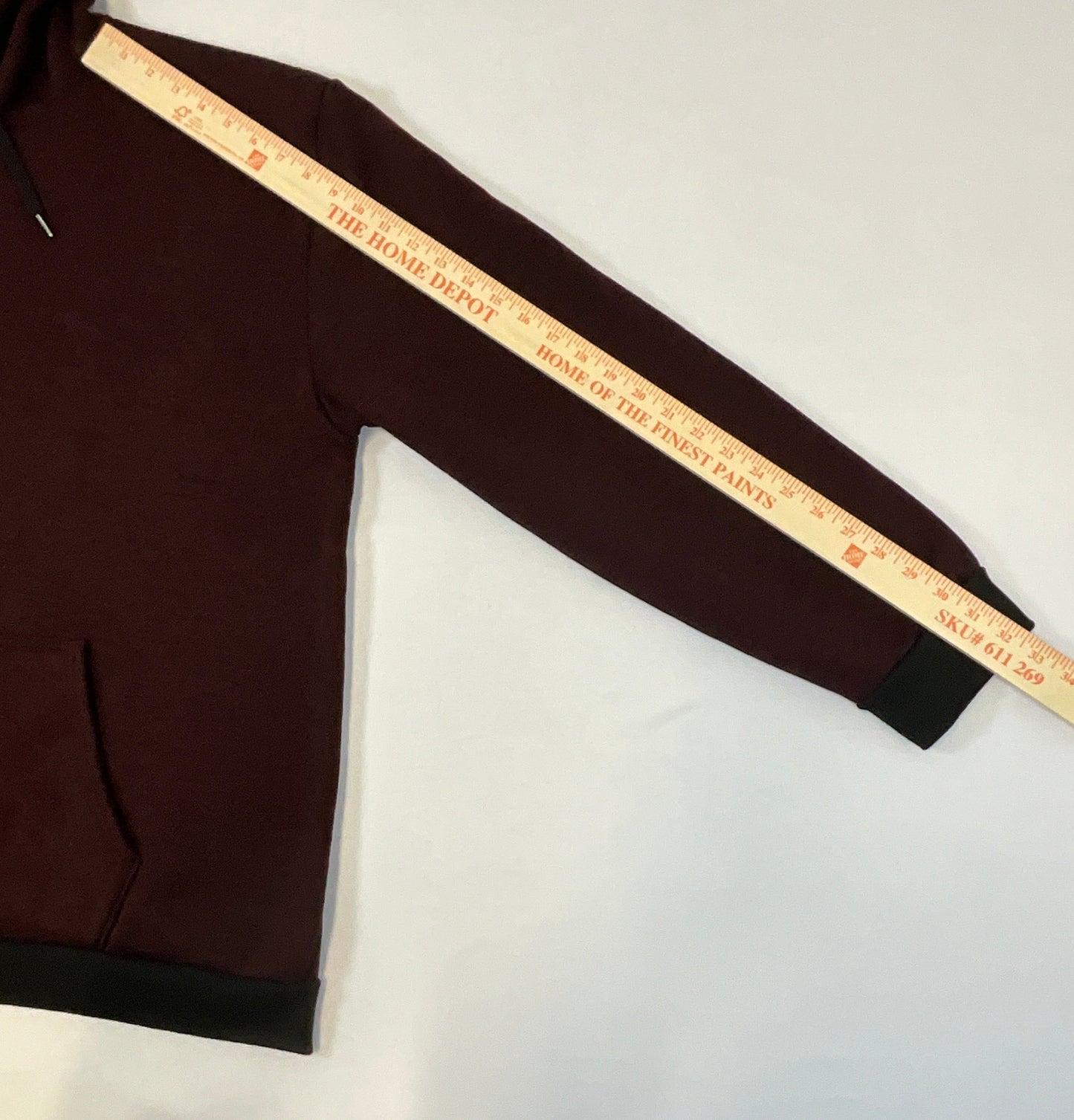 Real Essentials Men's 2XL Maroon Heathered Pullover Hoodie.