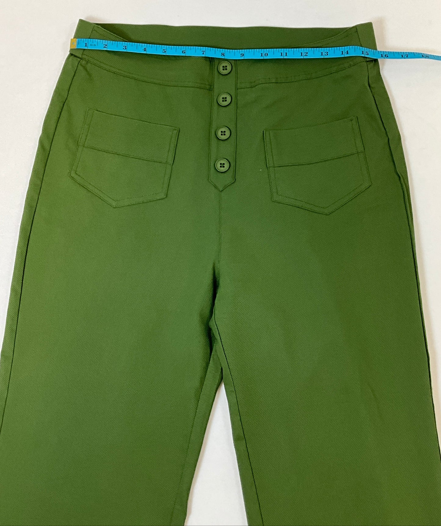 Women's Green Mid Rise Wide Leg Pants Size XL