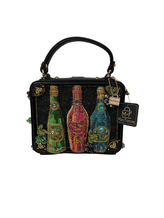 Mary Frances In the Spirit Cocktails Black Beaded Novelty Handbag