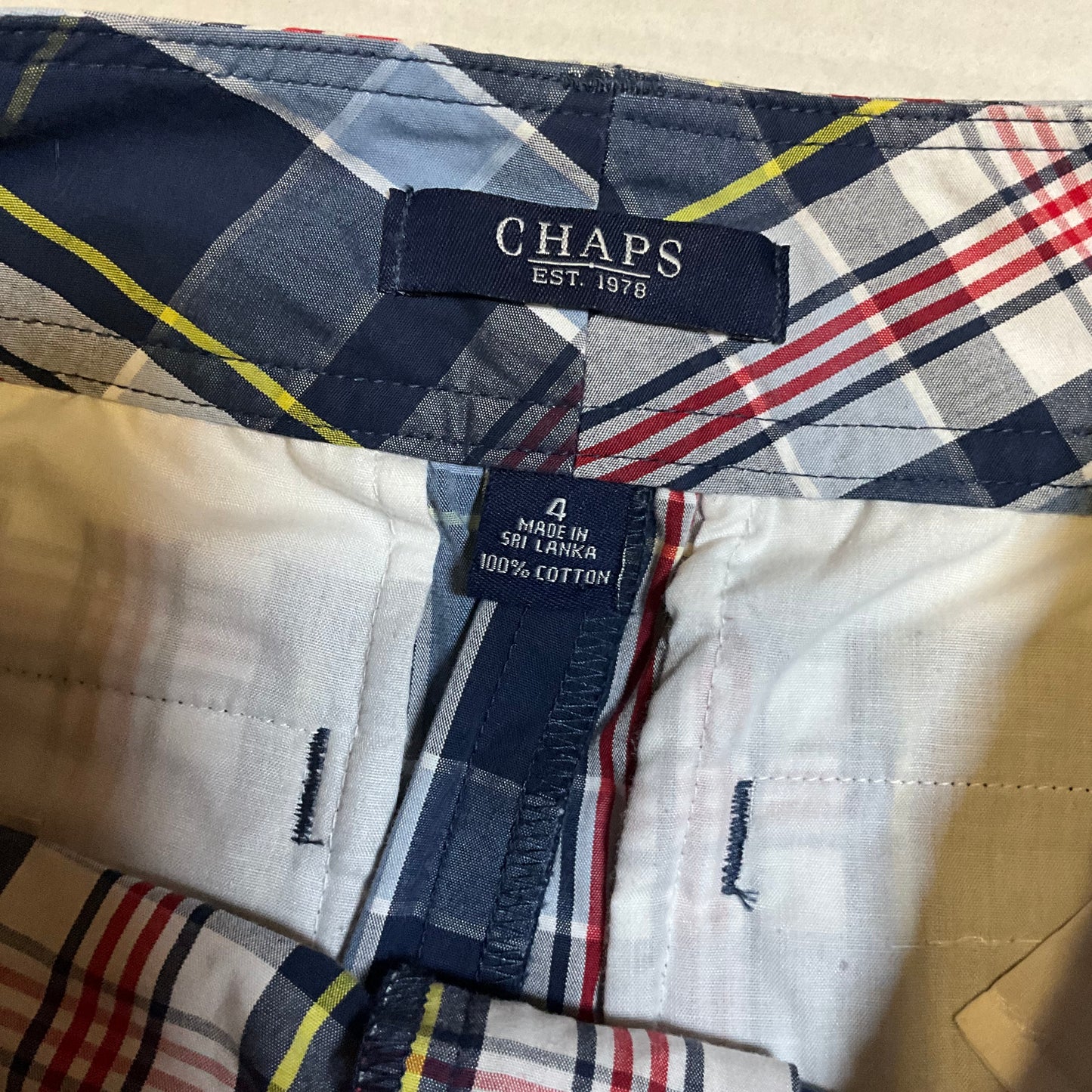Chaps Women's Blue Plaid Mini Skirt