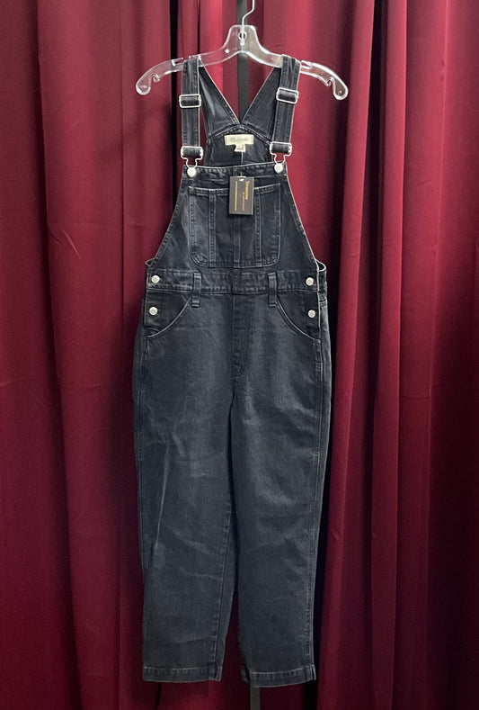 Madewell Women's Black Relaxed Denim Carpenter Overalls