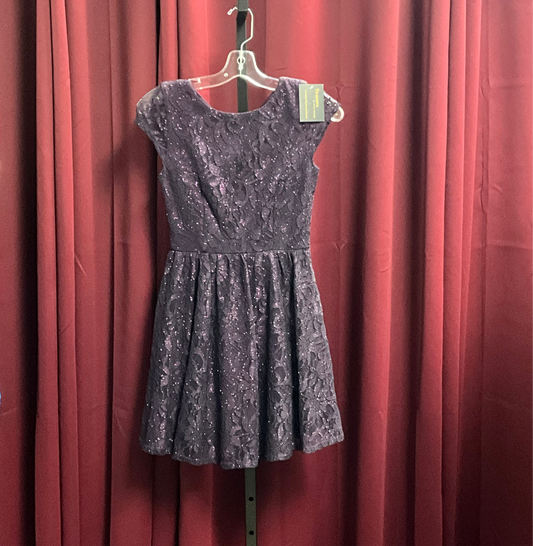 Speechless Purple Lace Overlay A-Line Mini Dress
