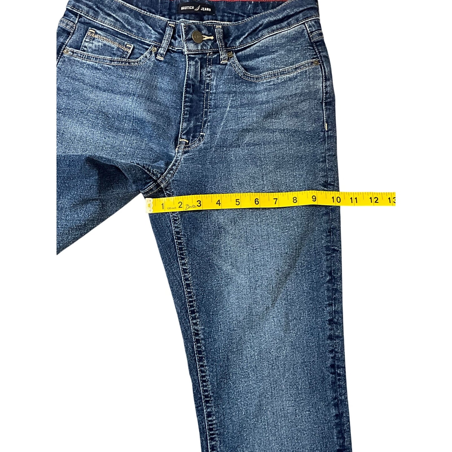 Nautica Jeans Women's Straight Leg Dark Wash Classic Stretch Denim Sz 4