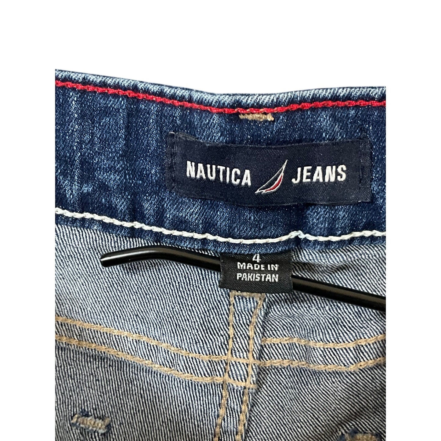 Nautica Jeans Women's Straight Leg Dark Wash Classic Stretch Denim Sz 4