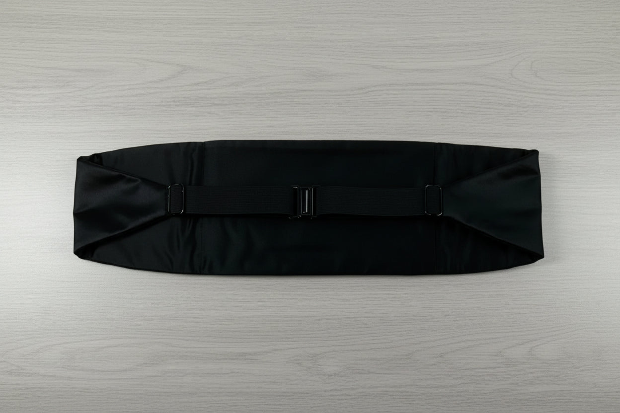 Perry Ellis Portfolio Adjustable Black Cumberbund Set