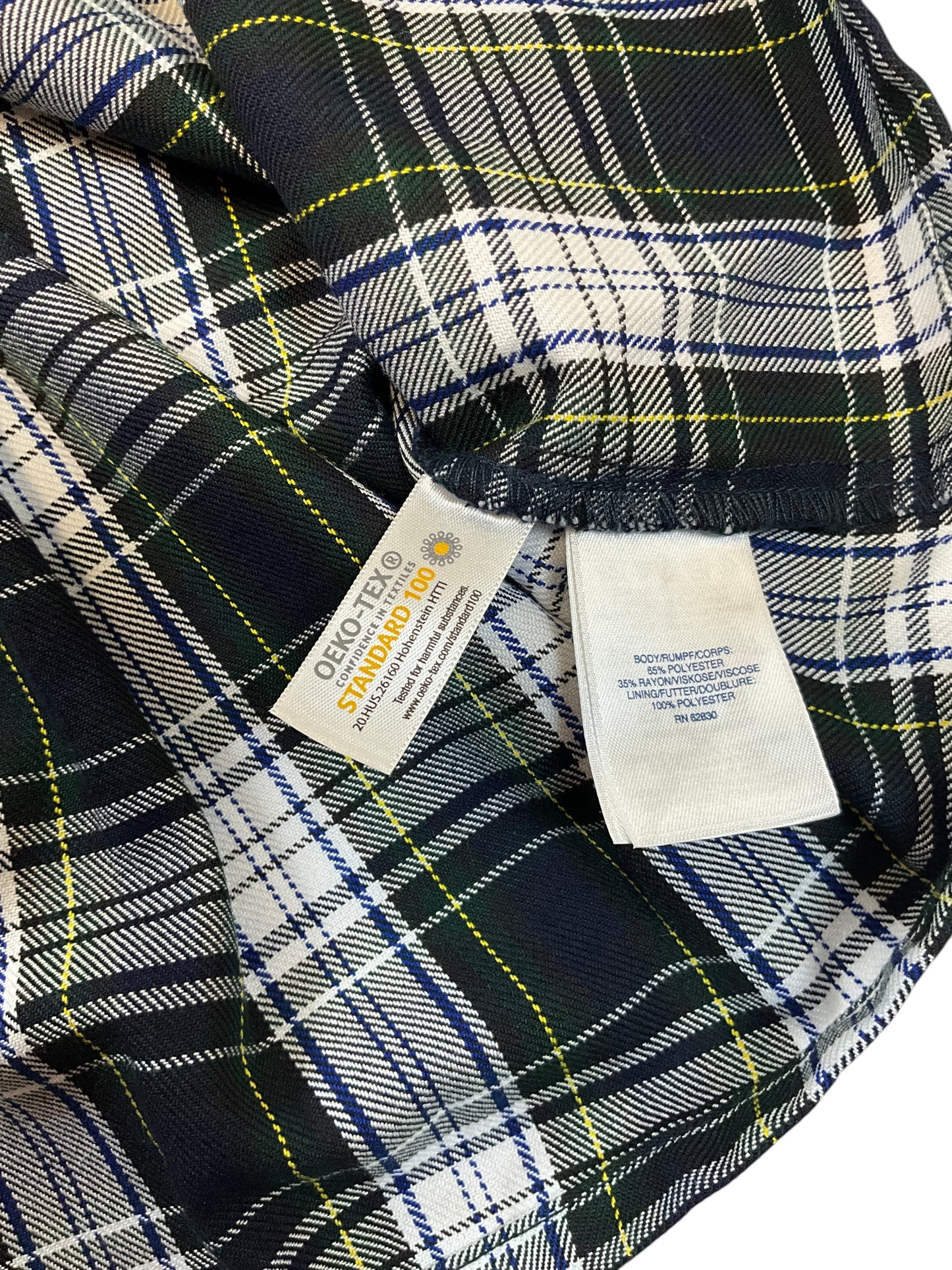 Lands’ End Girls Size 8 Plaid Pleated School Uniform Jumper Dress Preppy