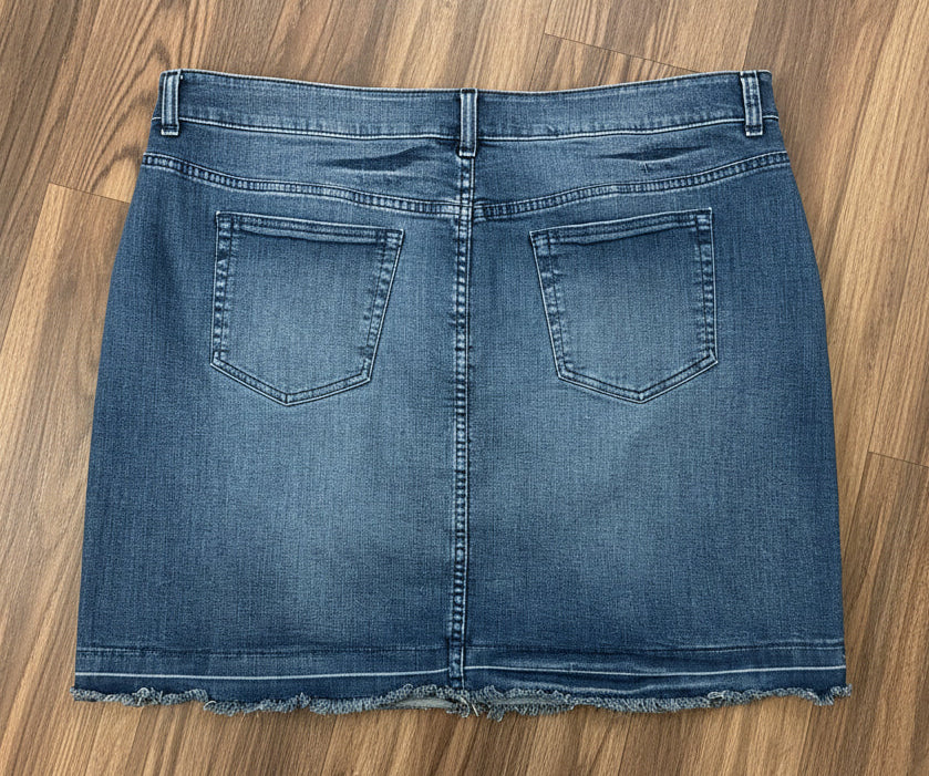 MICHAEL Michael Kors Women's Blue Denim Mini Skirt Size 18W