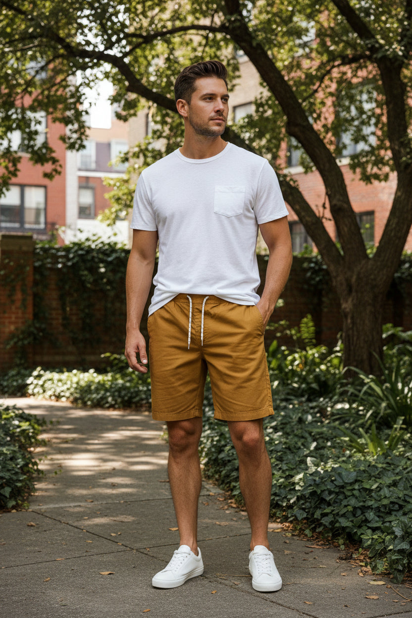 Angelo Litrico Men's Yellow Shorts