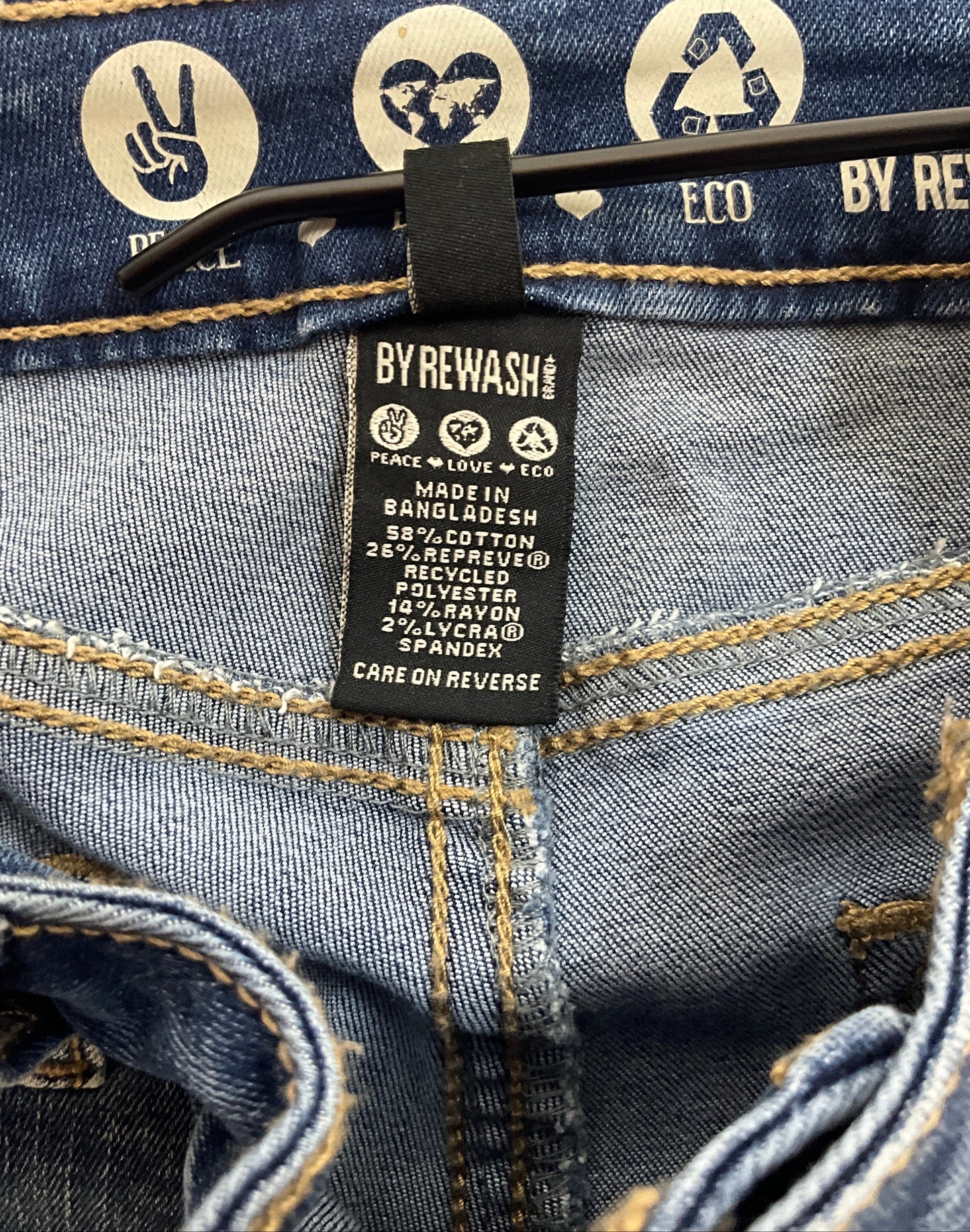 Peace Love Eco by Rewash Brand Mid Rise Women's Blue Jeans Size 7/28