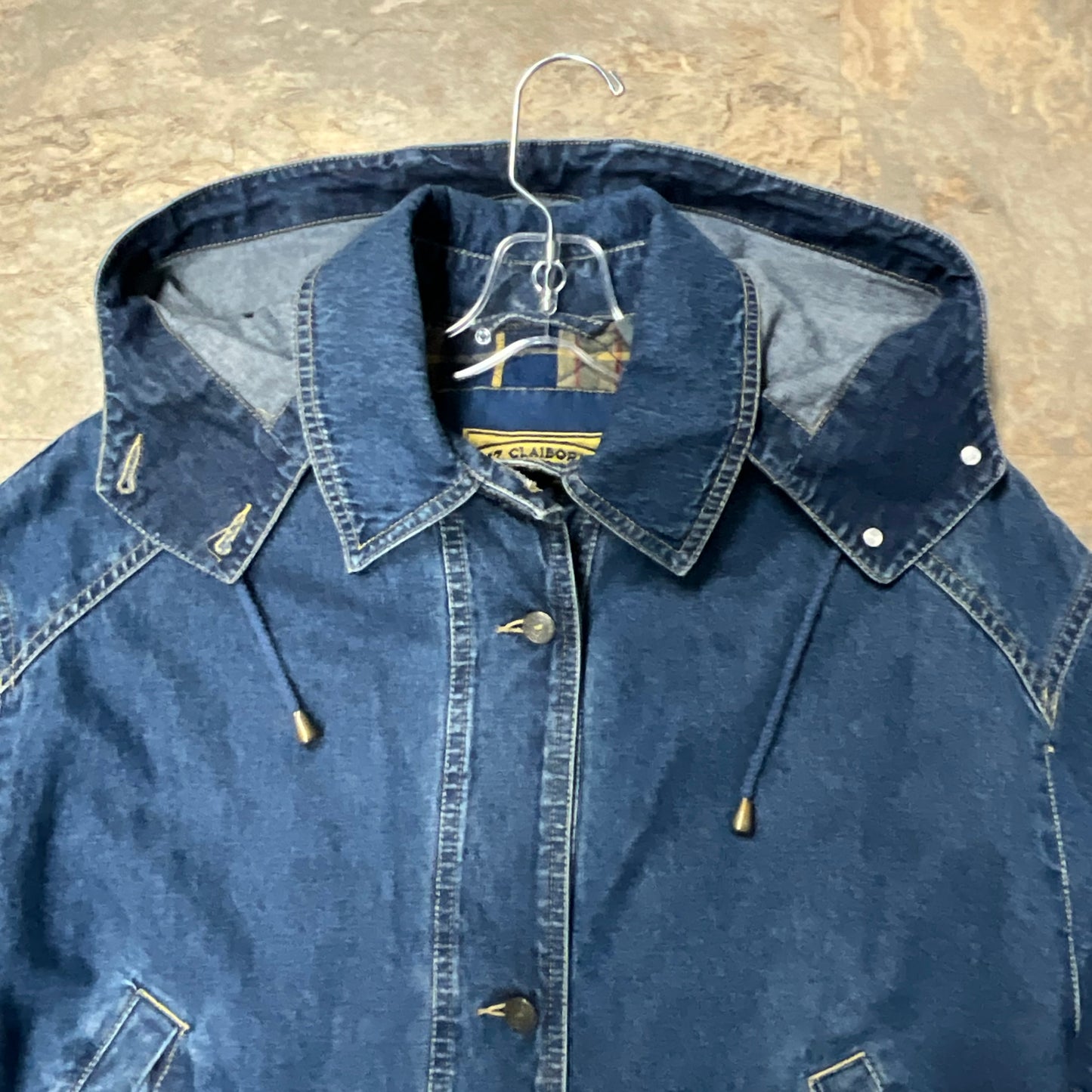 Liz Clairborne Jeans Blue Denim Duster Coat