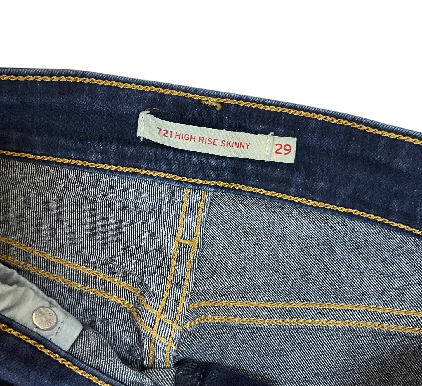 Levi’s 721 Women’s Size 29 High Rise Skinny Jeans Dark Wash Stretch Denim