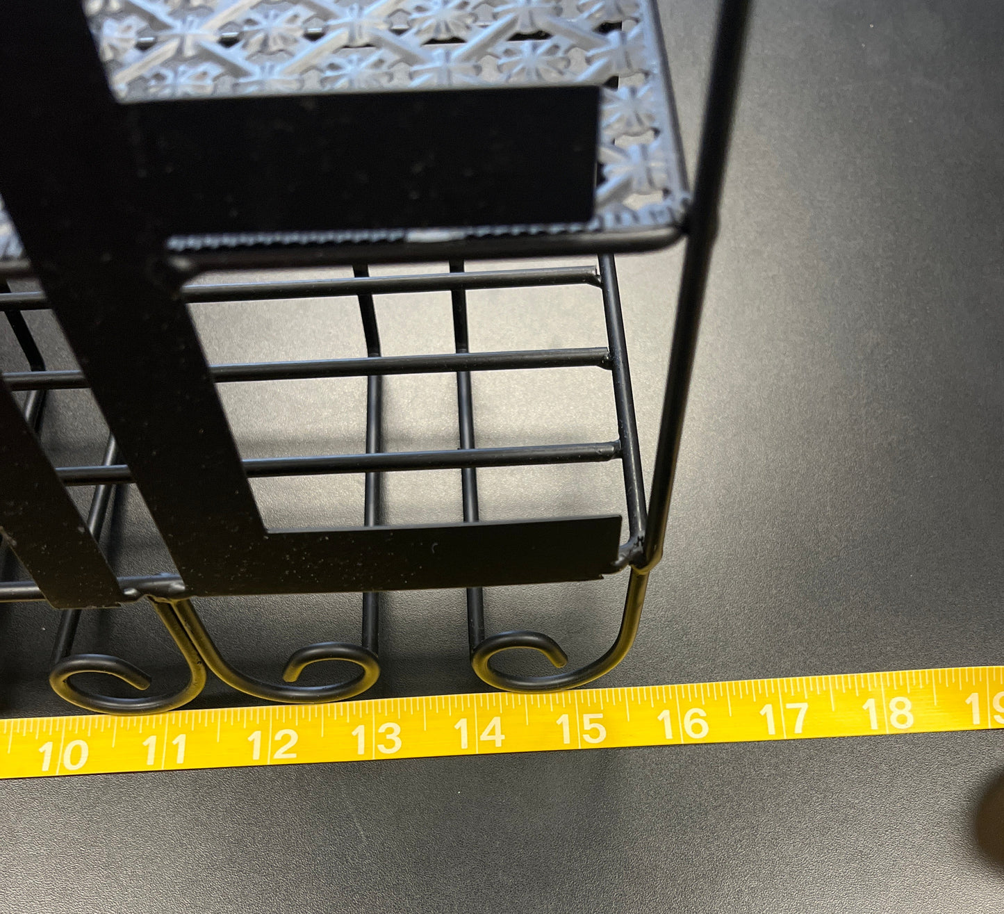 Home Black Wall Mount Metal Wine Rack