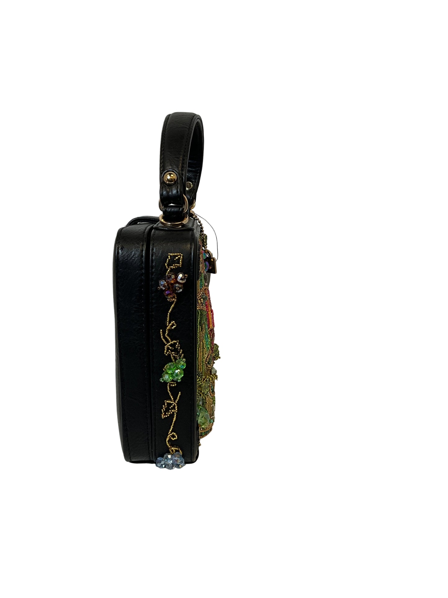 Mary Frances In the Spirit Cocktails Black Beaded Novelty Handbag