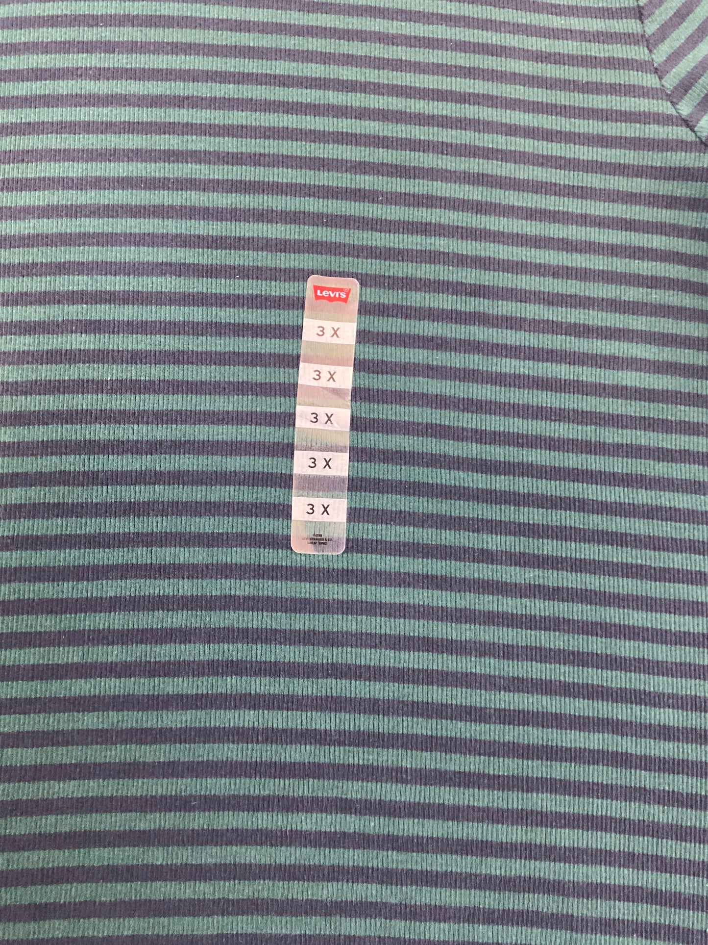 Levi's Women's Green Striped Everyday Bodyfit Turtleneck