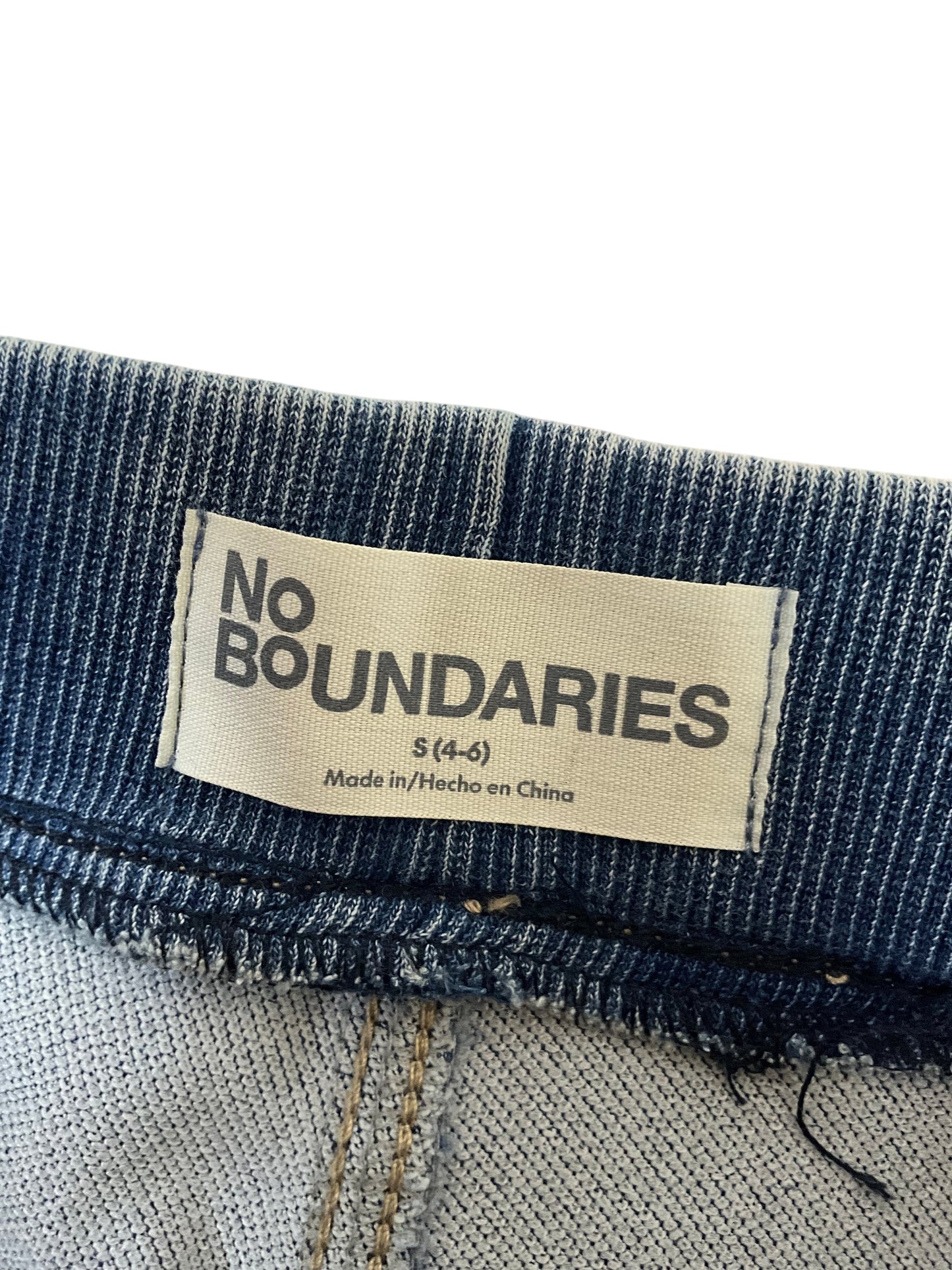 No Boundaries Women’s Small 4-6 Acid Wash Wide Leg Cargo Jeans Drawstring Hem