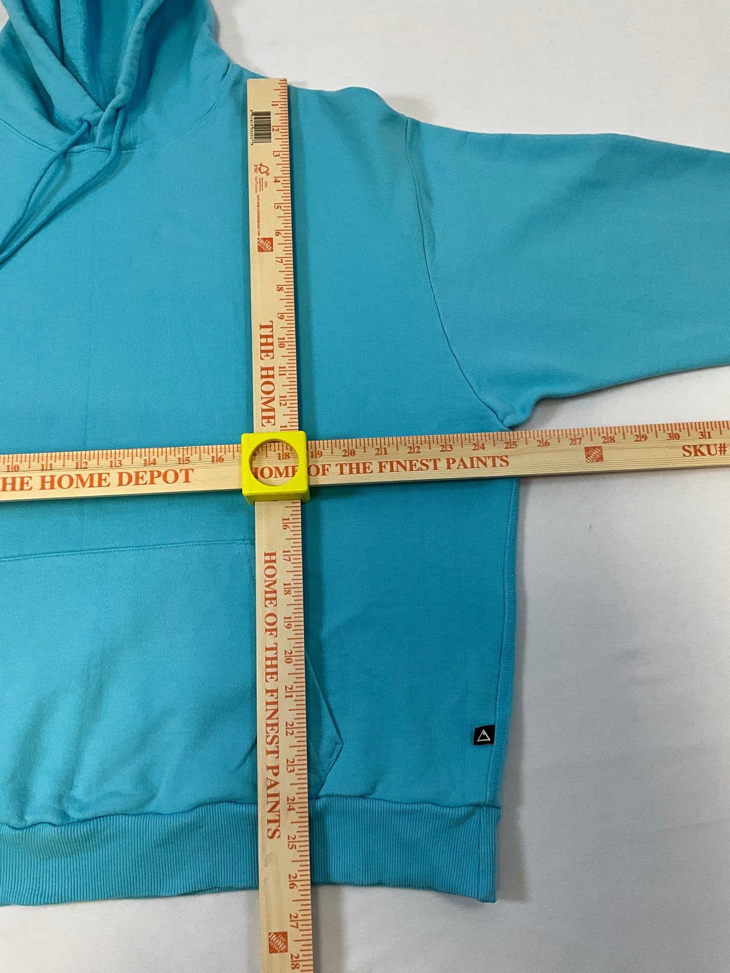 Men's Light Blue Hanes Hoodie Pull Over Sweat Top Size L