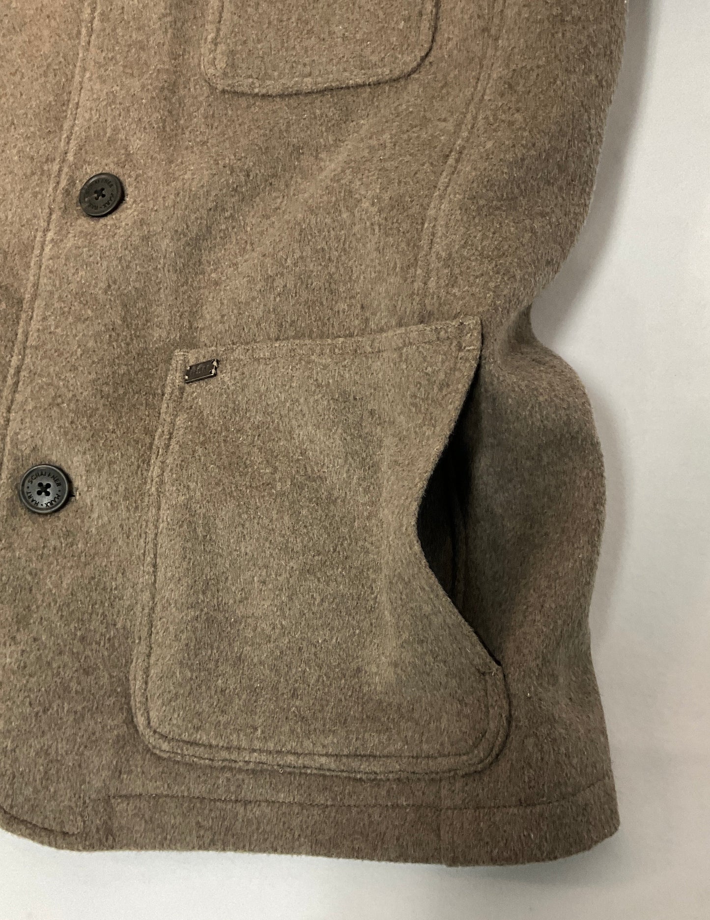 Hart Schaffner Marx Men's Oatmeal Wool Coat Size L