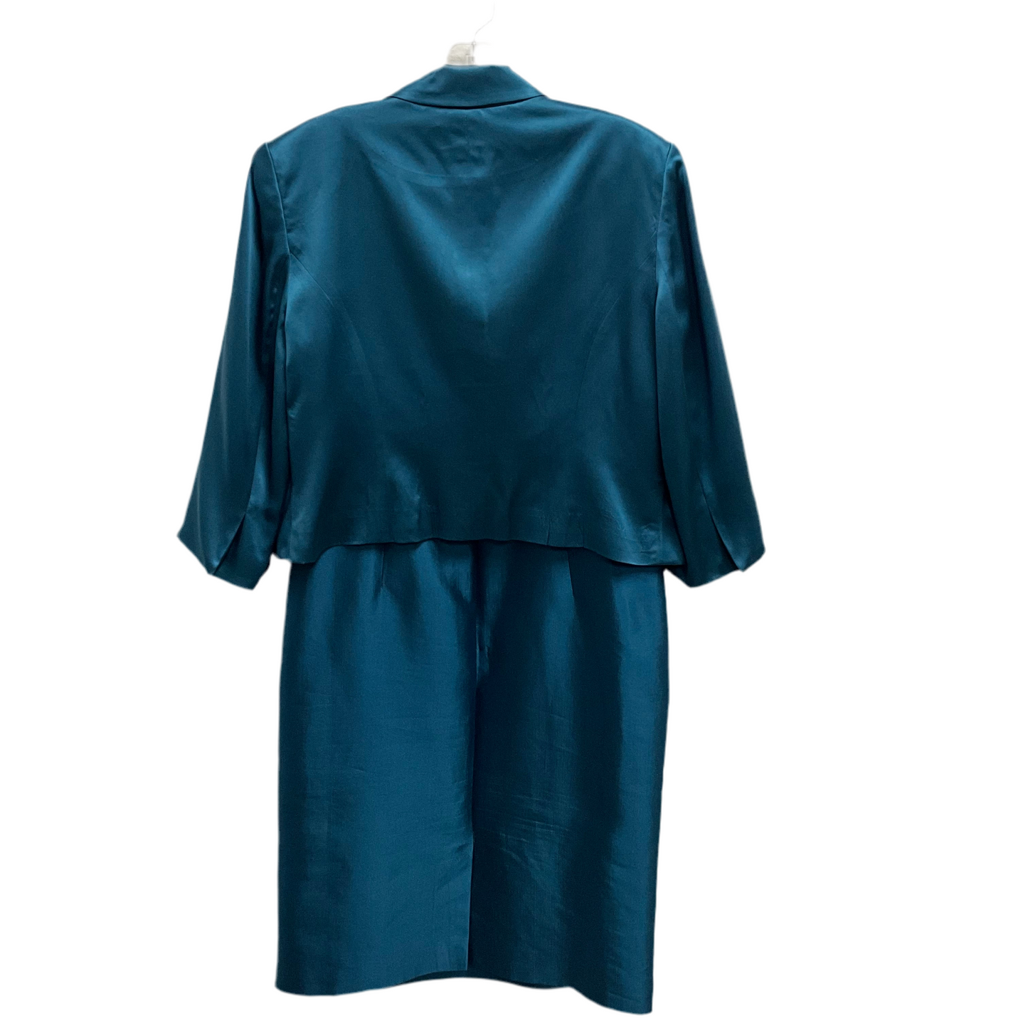 Vestido midi de dos piezas adornado en verde azulado para ocasiones especiales de Adrianna Papell