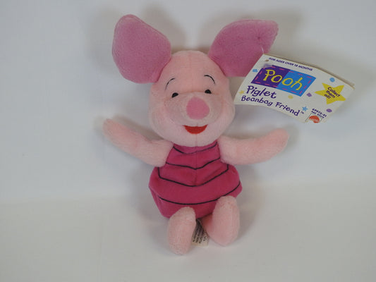 Mattel Disney 9" Tall Winnie The Pooh Piglet Bean Bag Plush Toy