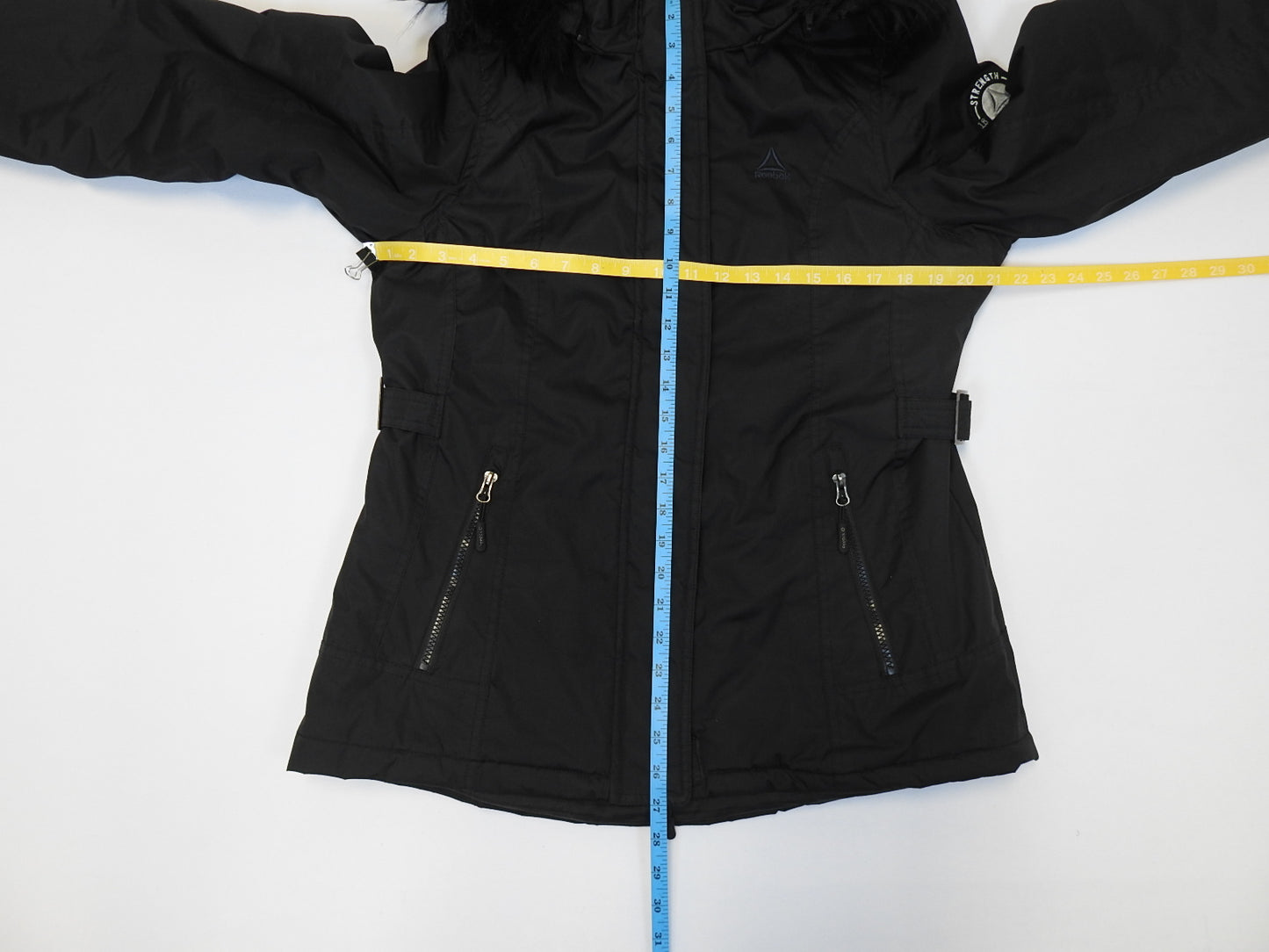 Reebox Women's Systems Active Black Faux Fur Hood Coat