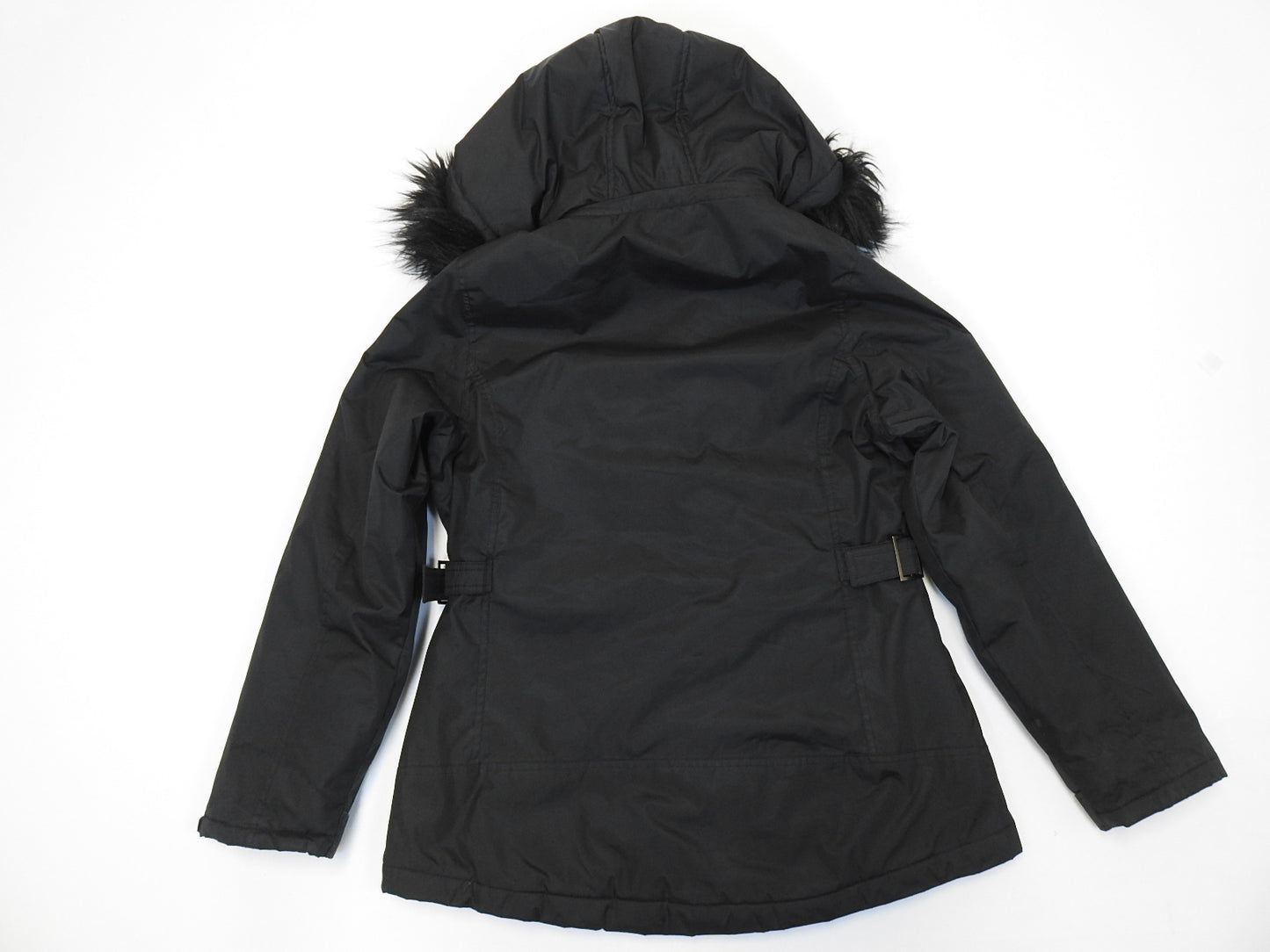 Reebox Women's Systems Active Black Faux Fur Hood Coat