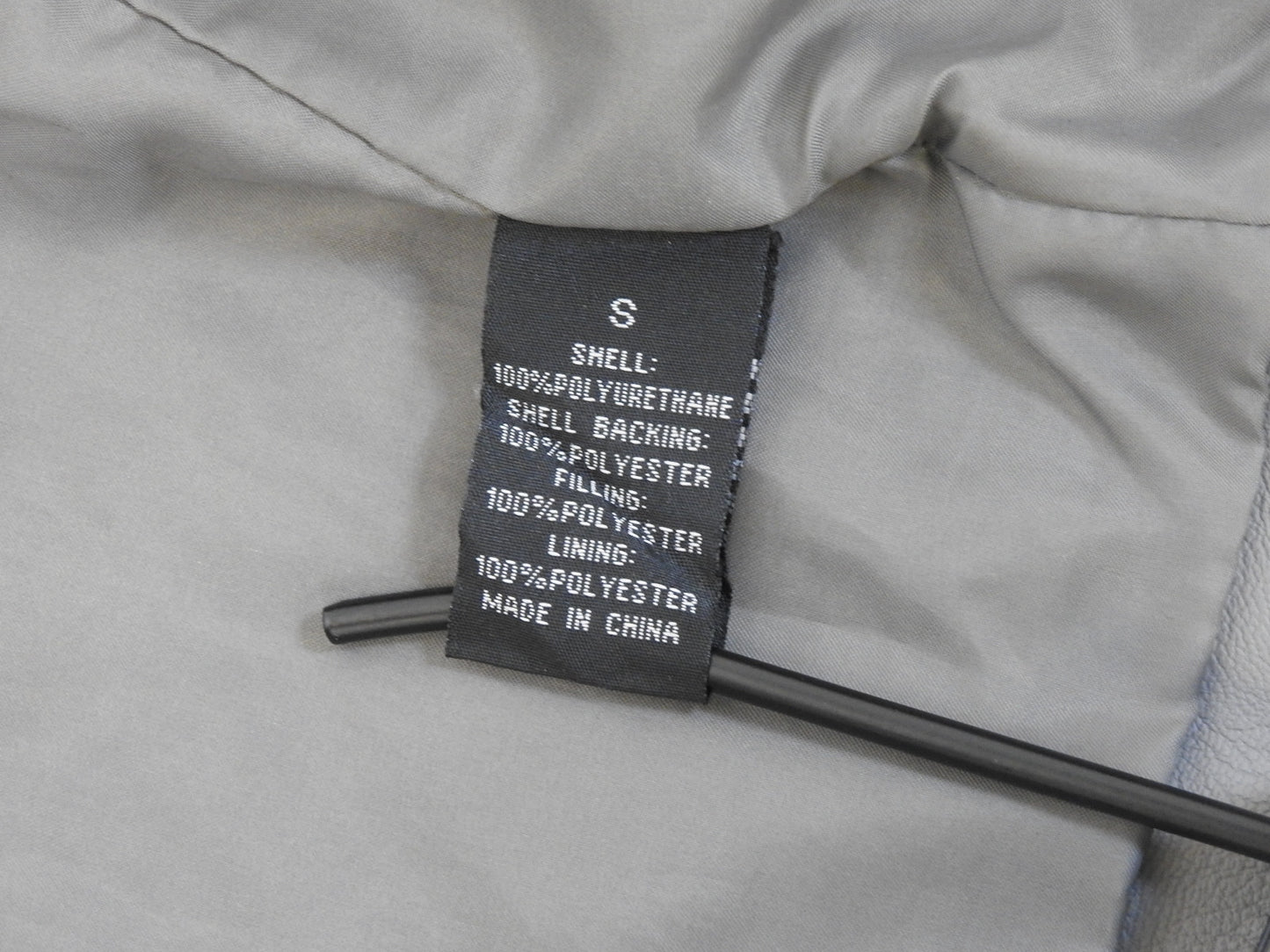 Baccini Women's Gray Faux Leather Biker Jacket