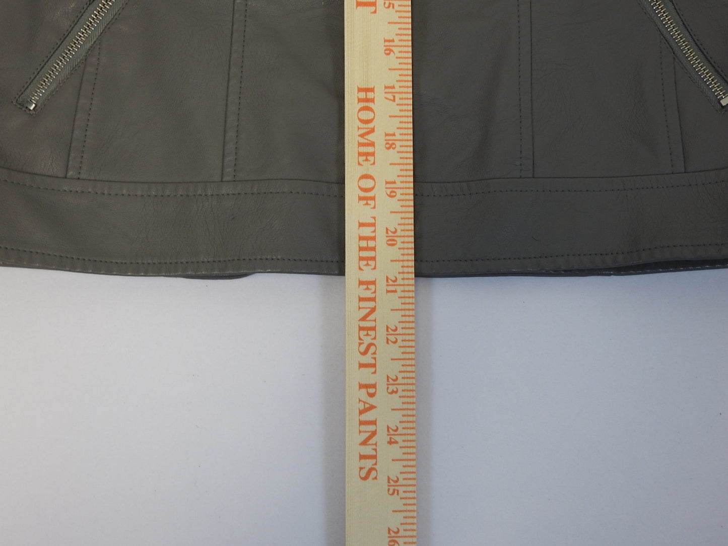 Baccini Women's Gray Faux Leather Biker Jacket