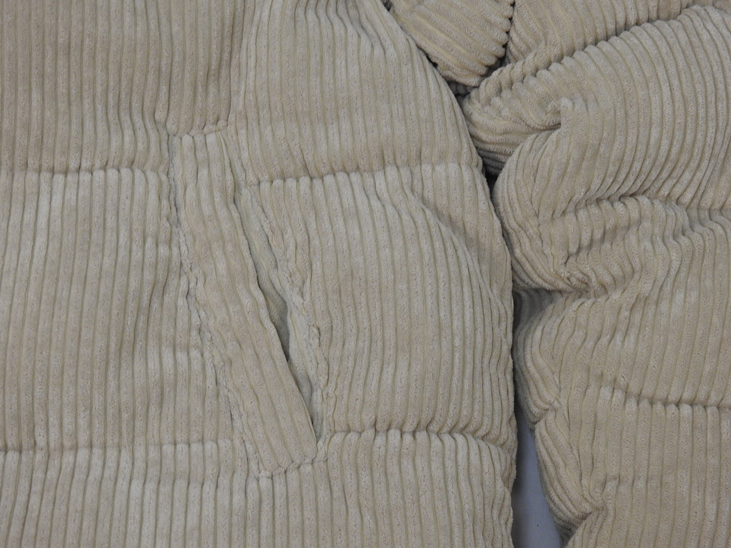 Pink Platinum Cream Puffer Corduroy Jacket