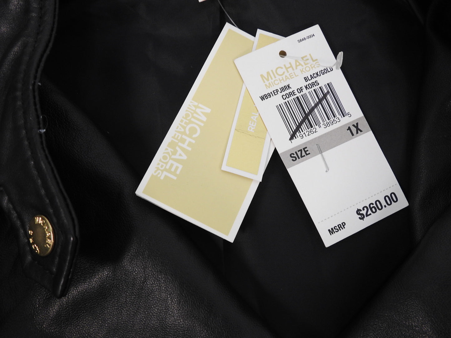 MICHAEL Michael Kors Black Core of Kors Leather Jacket