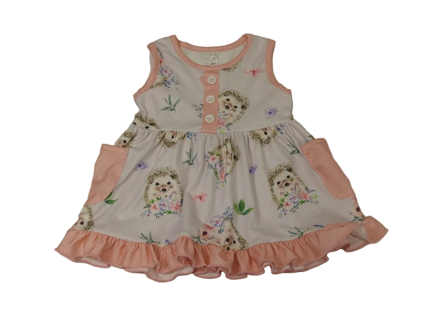 Pete + Lucy Girls Hedge Hog Haven 2pc Short Set 2T