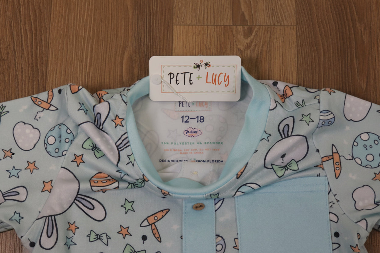 Pete + Lucy Boys Easter Bunny Hop Top 12-18 mos