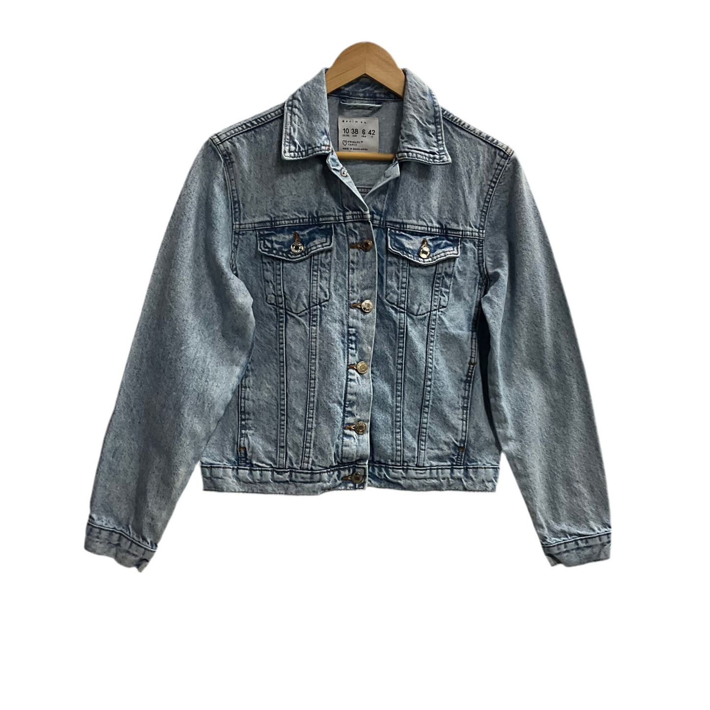 Denim Co. Primark Cares Women's Whitewashed Blue Denim Jacket
