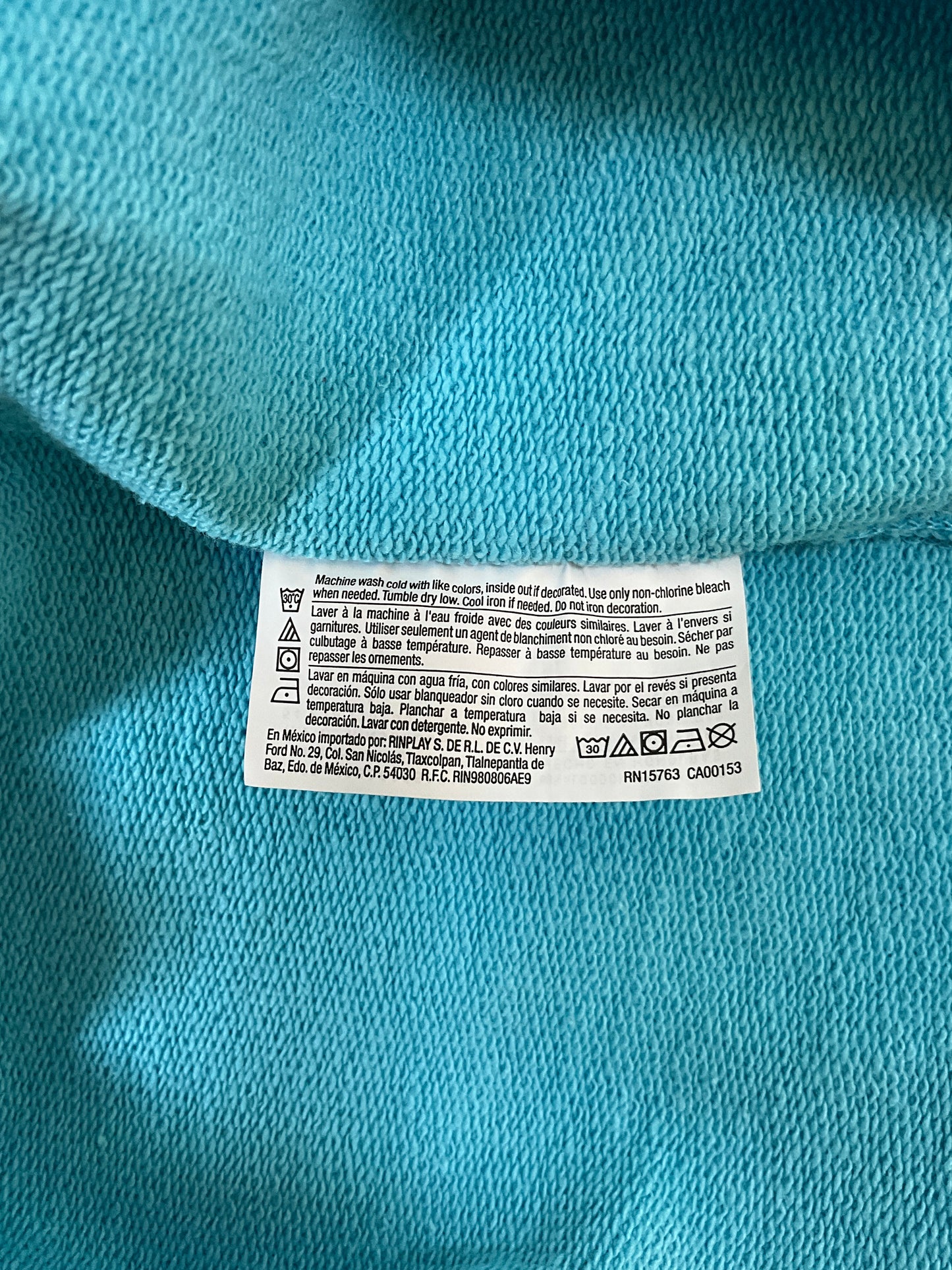 Men's Light Blue Hanes Hoodie Pull Over Sweat Top Size L
