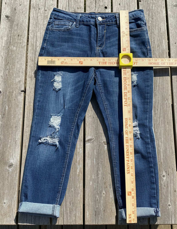 Cello Jeans Women's Distressed Blue Jeans Size  9