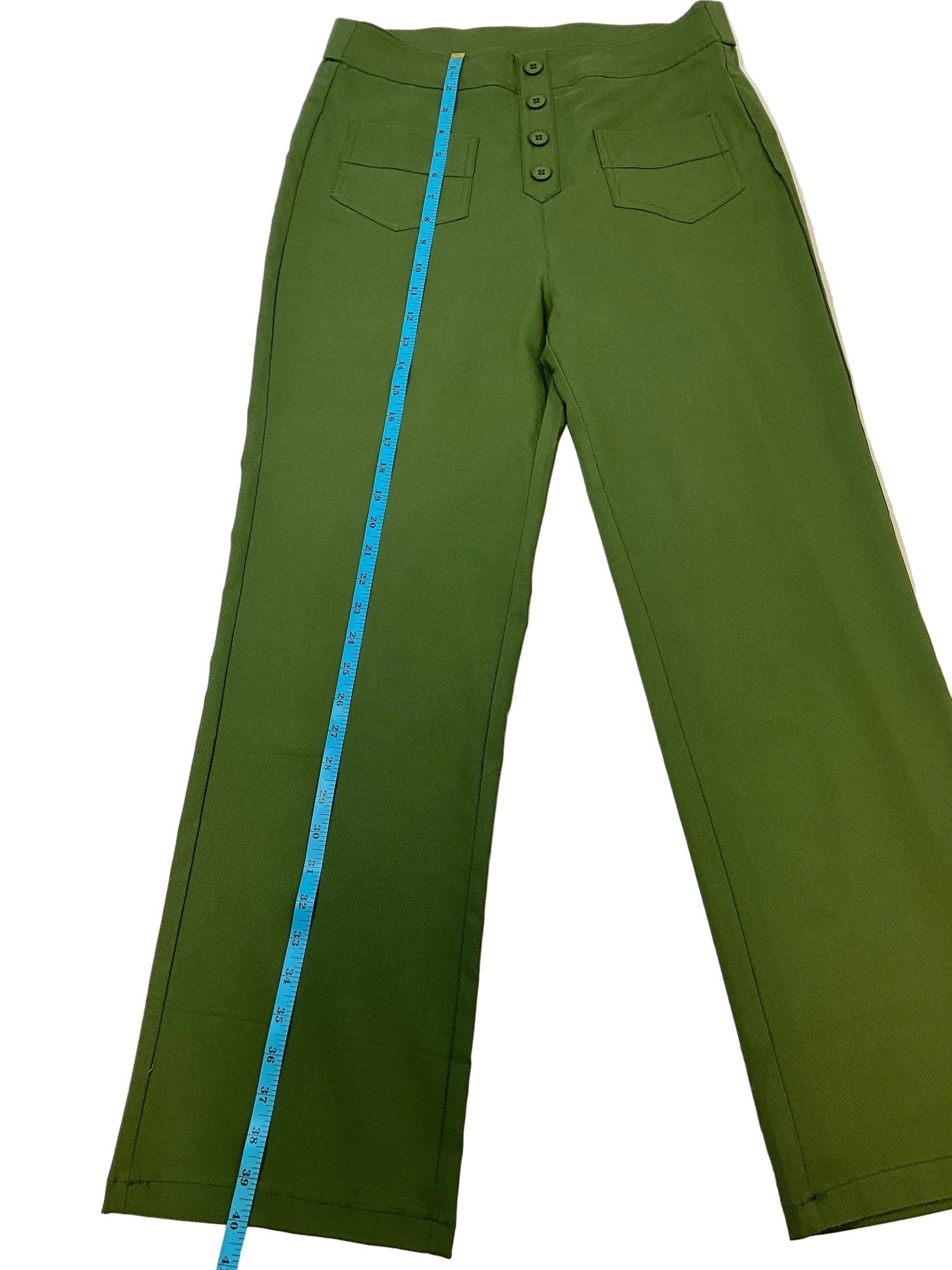 Women's Green Mid Rise Wide Leg Pants Size XL