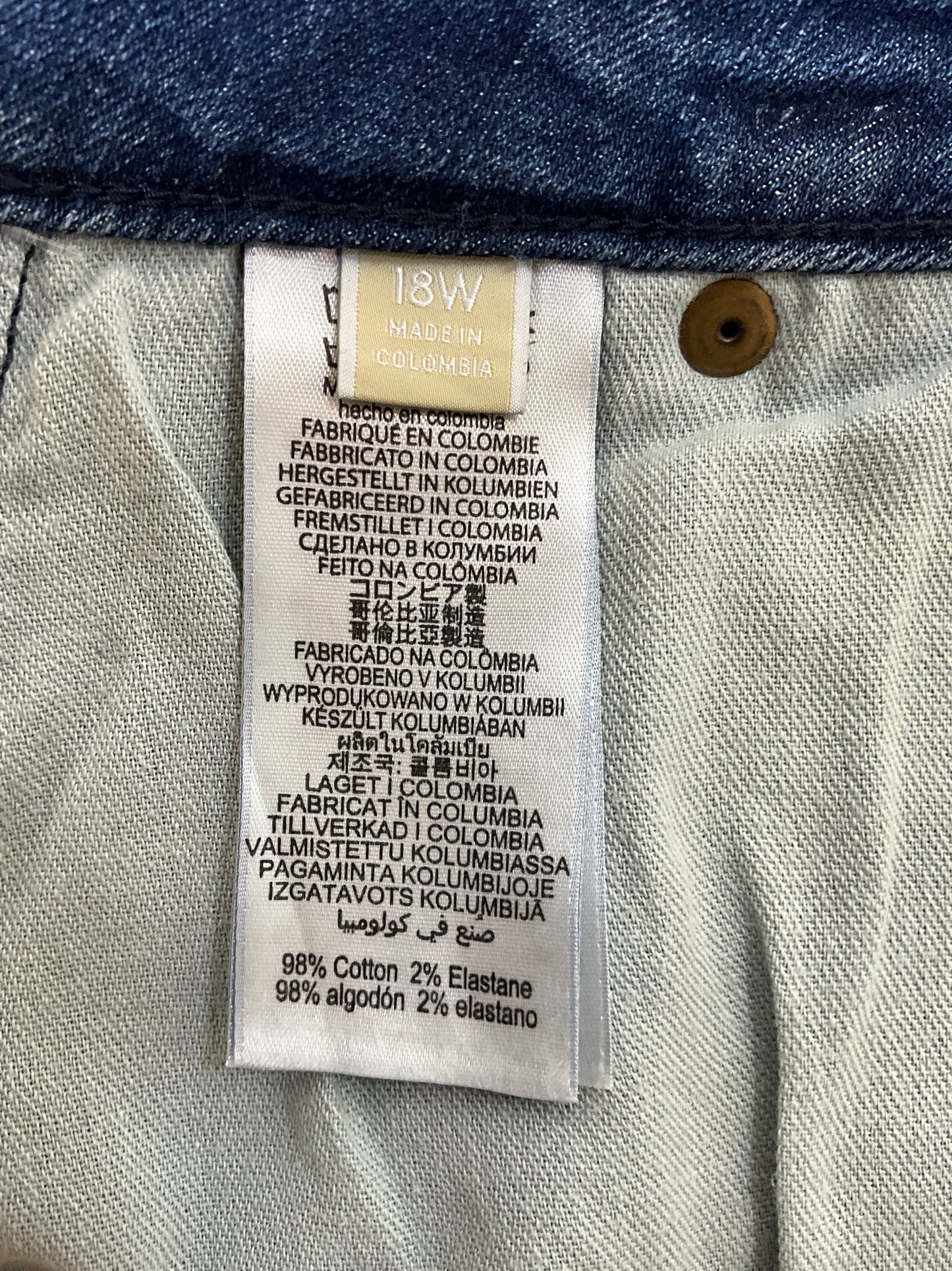 MICHAEL Michael Kors Women's Blue Denim Mini Skirt Size 18W