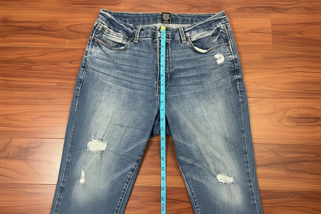 Rewash Brand Women's Distressed  Blue Jeans