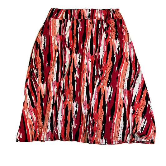 Double Click Multicolor Stripe Print Design Stretch Skirt