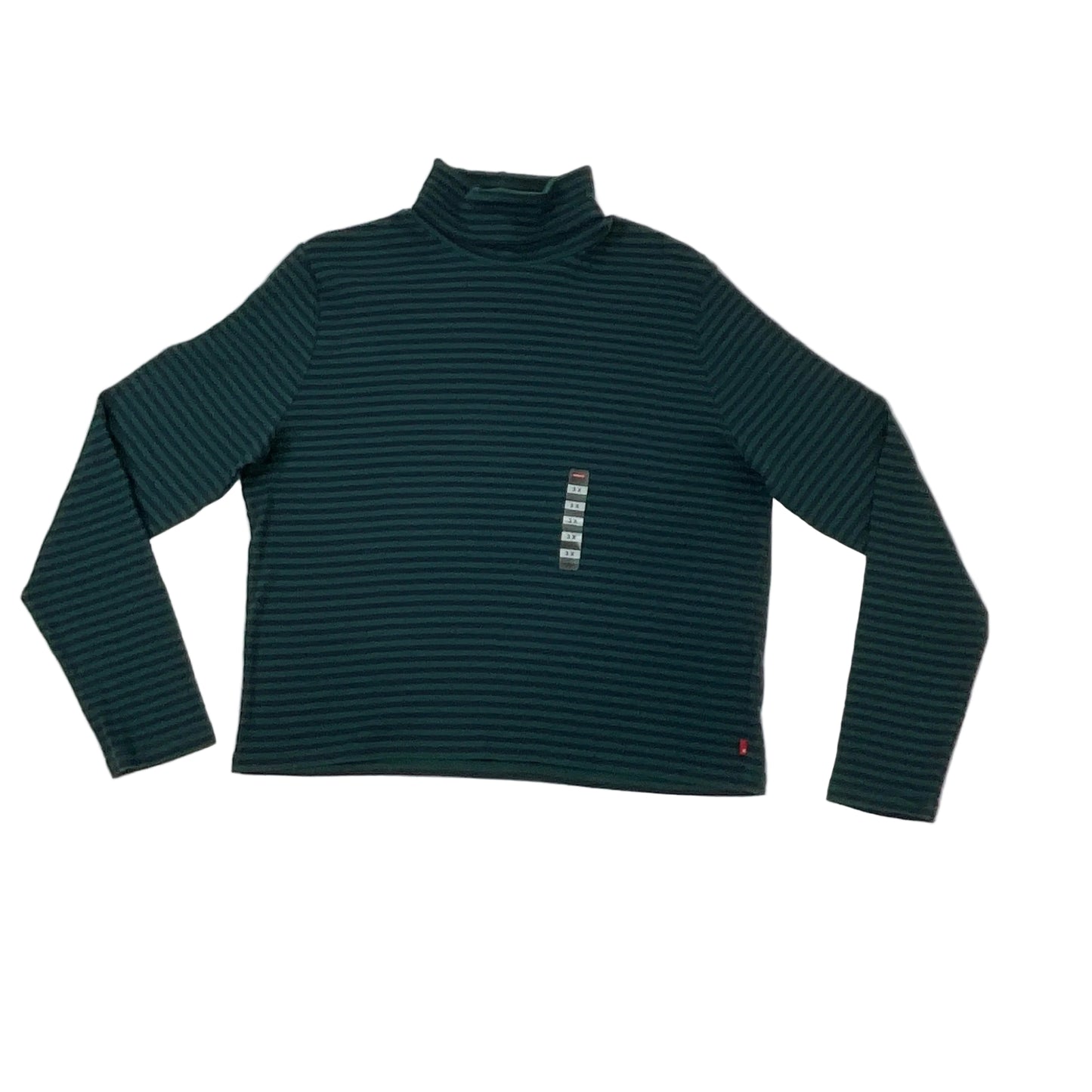 Levi's Women's Green Striped Everyday Bodyfit Turtleneck