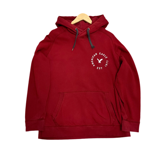 American Eagle Outfitters Vintage Pull Over Burgundy Hoodie