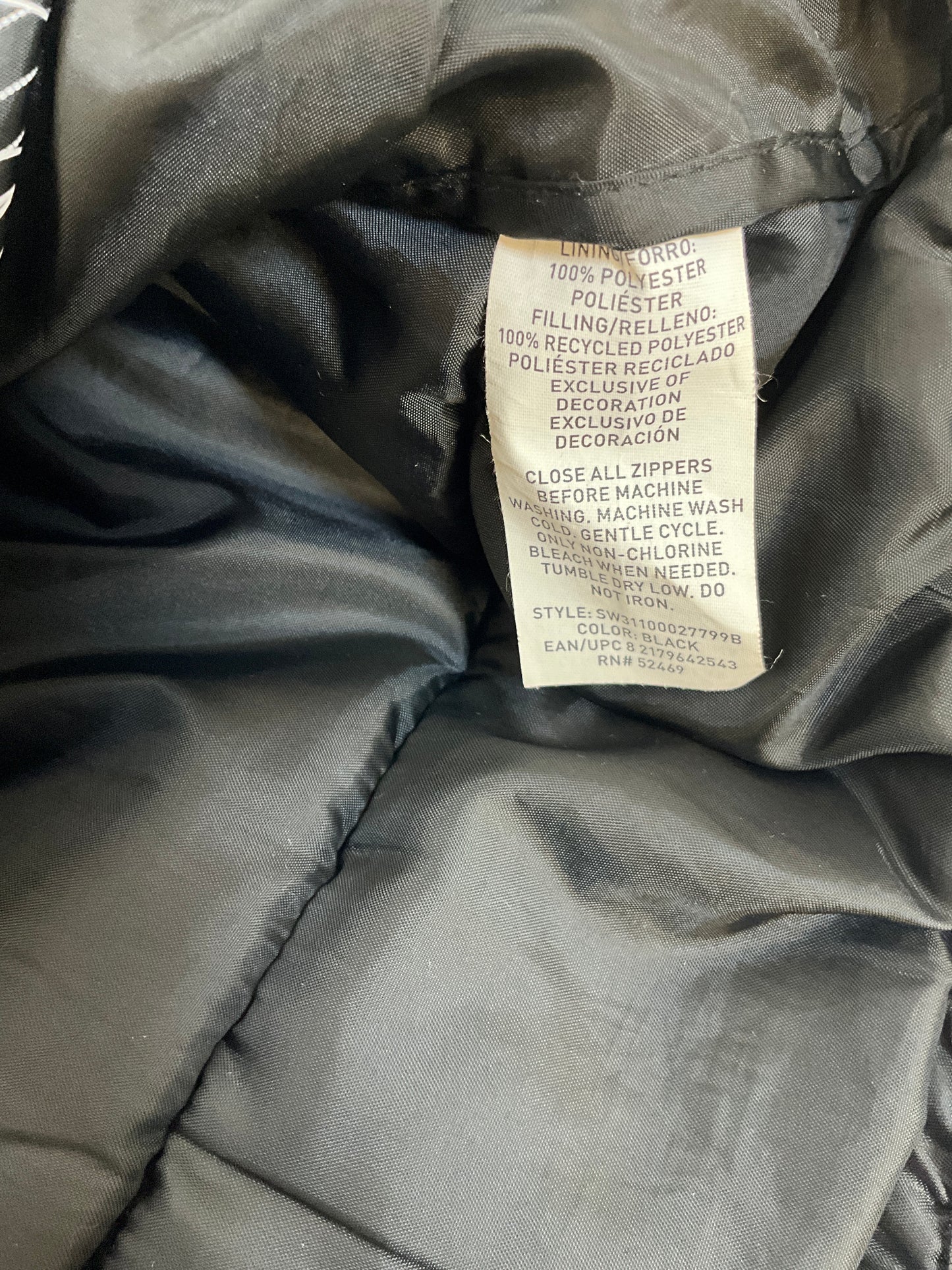 Swiss Tech Men's Black Puffer Jacket