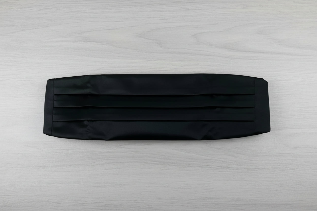 Perry Ellis Portfolio Adjustable Black Cumberbund Set