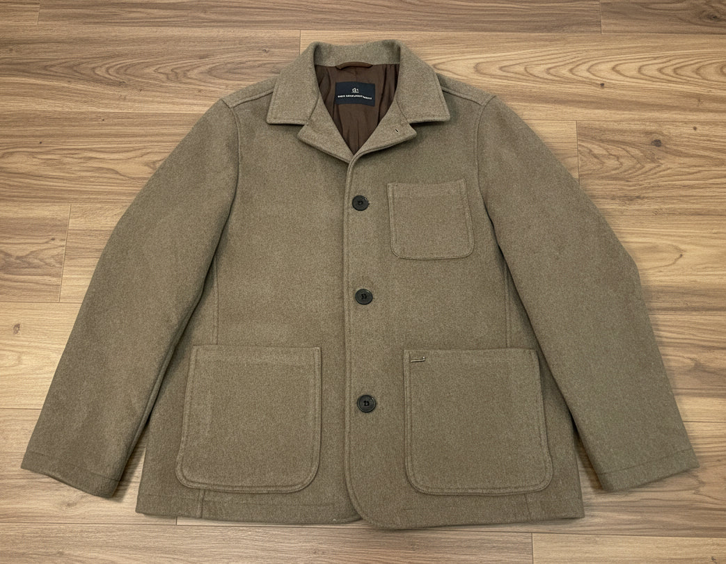 Hart Schaffner Marx Men's Oatmeal Wool Coat Size L