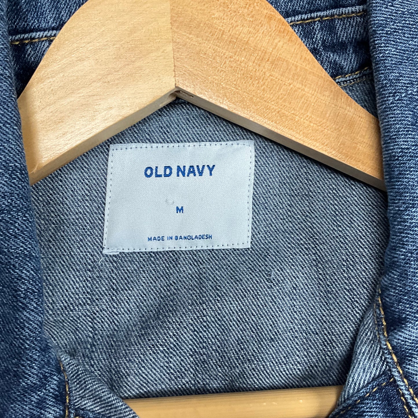 Old Navy Women's Cropped Distressed Blue Denim Jacket