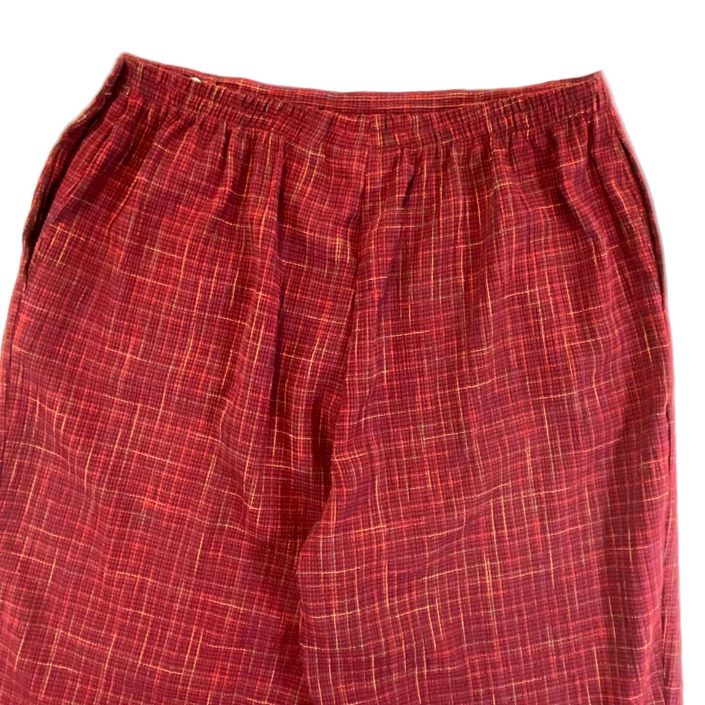 Sag Harbor Petite Women's Burgundy Plaid Pants