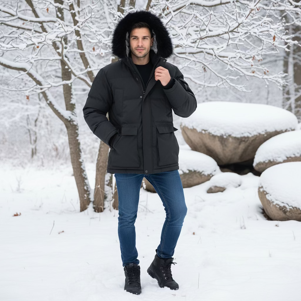 Mauvais Men's Black Puffer Jacket